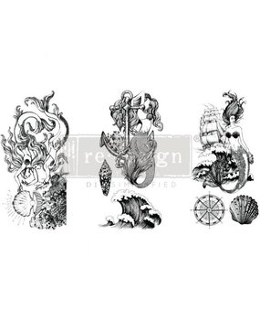 Re-Design with Prima Mermaid Treasure 6x12 Inch Decor Transfers (657413) (DISCONTINUED)