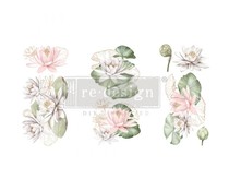 Re-Design with Prima Water Lilies 6x12 Inch Decor Transfers (658922)