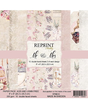 Reprint Mr & Mrs 8x8 Inch Paper Pack (RPM035) (DISCONTINUED) Reprint Mr & Mrs 8x8 Inch Paper Pack (RPM035) (DISCONTINUED)
