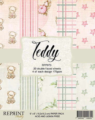 Reprint Teddy 6x6 Inch Papaer Pack (RPP073) (OUTLET)