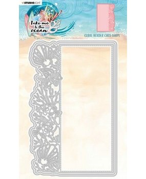 Studio Light Coral Border Card Shape Take me to the Ocean Cutting Dies (SL-TO-CD232) (OUTLET)