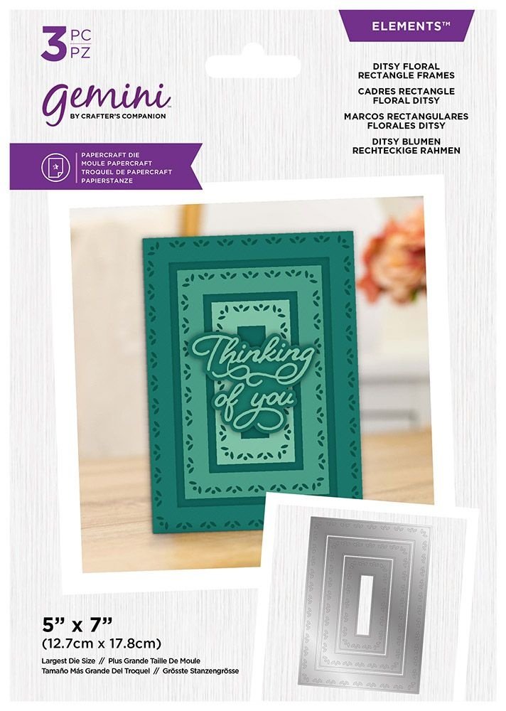 Gemini Nesting Frame Ditsy Floral Rectangle Frames Elements Dies (GEM-MD-ELE-DFRE) (DISCONTINUED) Gemini Nesting Frame Ditsy Floral Rectangle Frames Elements Dies (GEM-MD-ELE-DFRE) (DISCONTINUED)