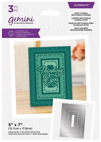 Gemini Nesting Frame Ditsy Floral Rectangle Frames Elements Dies (GEM-MD-ELE-DFRE) (DISCONTINUED) Gemini Nesting Frame Ditsy Floral Rectangle Frames Elements Dies (GEM-MD-ELE-DFRE) (DISCONTINUED)