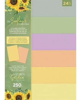Crafter's Companion The Sunflower Collection A4 Luxury Linen Cardstock Pack (NG-SUN-LINEN-UK) (OUTLET)
