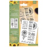 Crafter's Companion The Sunflower Collection Clear Stamp Sunkissed Wishes (NG-SUN-CA-ST-SWI) (OUTLET)