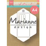 Marianne Design Craft Stencil A4 Mini-Slimline Envelop (PS8111) (DISCONTINUED)