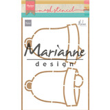 Marianne Design Craft Stencil A5 by Marleen Christmas Bells (PS8019) (DISCONTINUED)