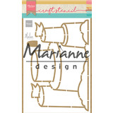 Marianne Design Craft Stencil A5 by Marleen Sandcastle (PS8124) (DISCONTINUED)