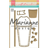 Marianne Design Craft Stencil A5 by Marleen Smoothie Cup (PS8121) (DISCONTINUED)
