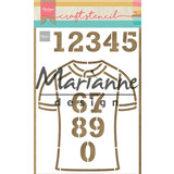 Marianne Design Craft Stencil A5 Team Shirt (PS8087) (DISCONTINUED)