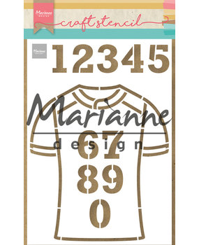 Marianne Design Craft Stencil A5 Team Shirt (PS8087) (DISCONTINUED)