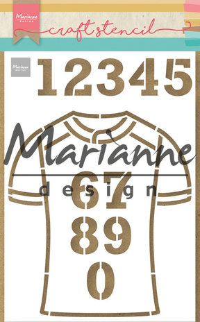 Marianne Design Craft Stencil A5 Team Shirt (PS8087) (DISCONTINUED) Marianne Design Craft Stencil A5 Team Shirt (PS8087) (DISCONTINUED)