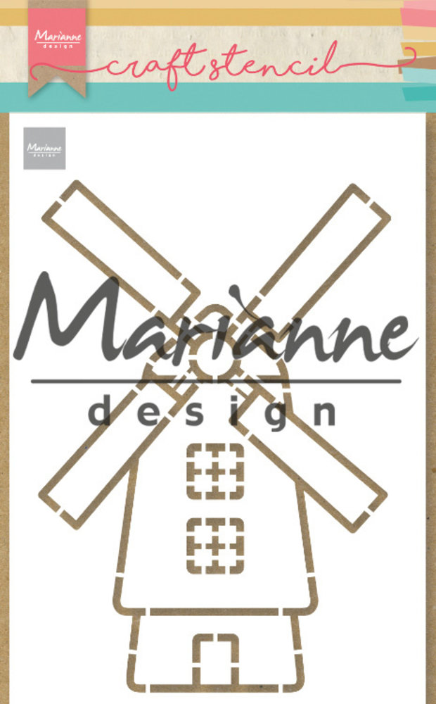 Marianne Design Craft Stencil A5 Windmill (PS8058) (DISCONTINUED) Marianne Design Craft Stencil A5 Windmill (PS8058) (DISCONTINUED)