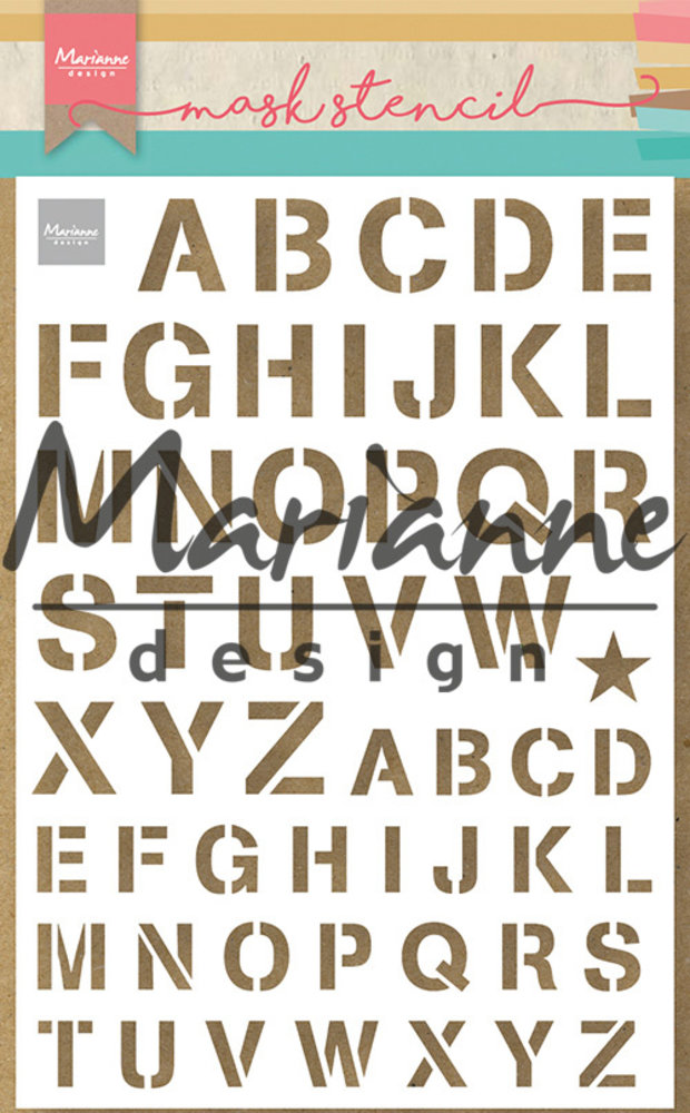 Marianne Design A5 Mask Stencil - Army Alphabet