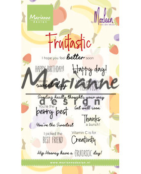 Marianne Design Clear Stamps by Marleen Fruitastic (CS1031) (DISCONTINUED) Marianne Design Clear Stamps by Marleen Fruitastic (CS1031) (DISCONTINUED)