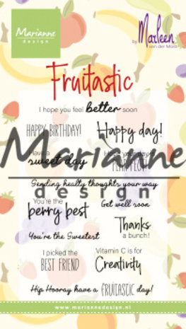 Marianne Design Clear Stamps by Marleen Fruitastic (CS1031) (DISCONTINUED) Marianne Design Clear Stamps by Marleen Fruitastic (CS1031) (DISCONTINUED)