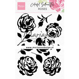 Marianne Design Clear Stamps Colorful Silhouettes Roses (CS1046) (DISCONTINUED)