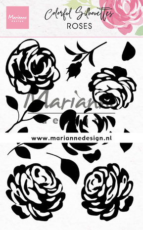 Marianne Design Clear Stamps Colorful Silhouettes Roses (CS1046) (DISCONTINUED) Marianne Design Clear Stamps Colorful Silhouettes Roses (CS1046) (DISCONTINUED)