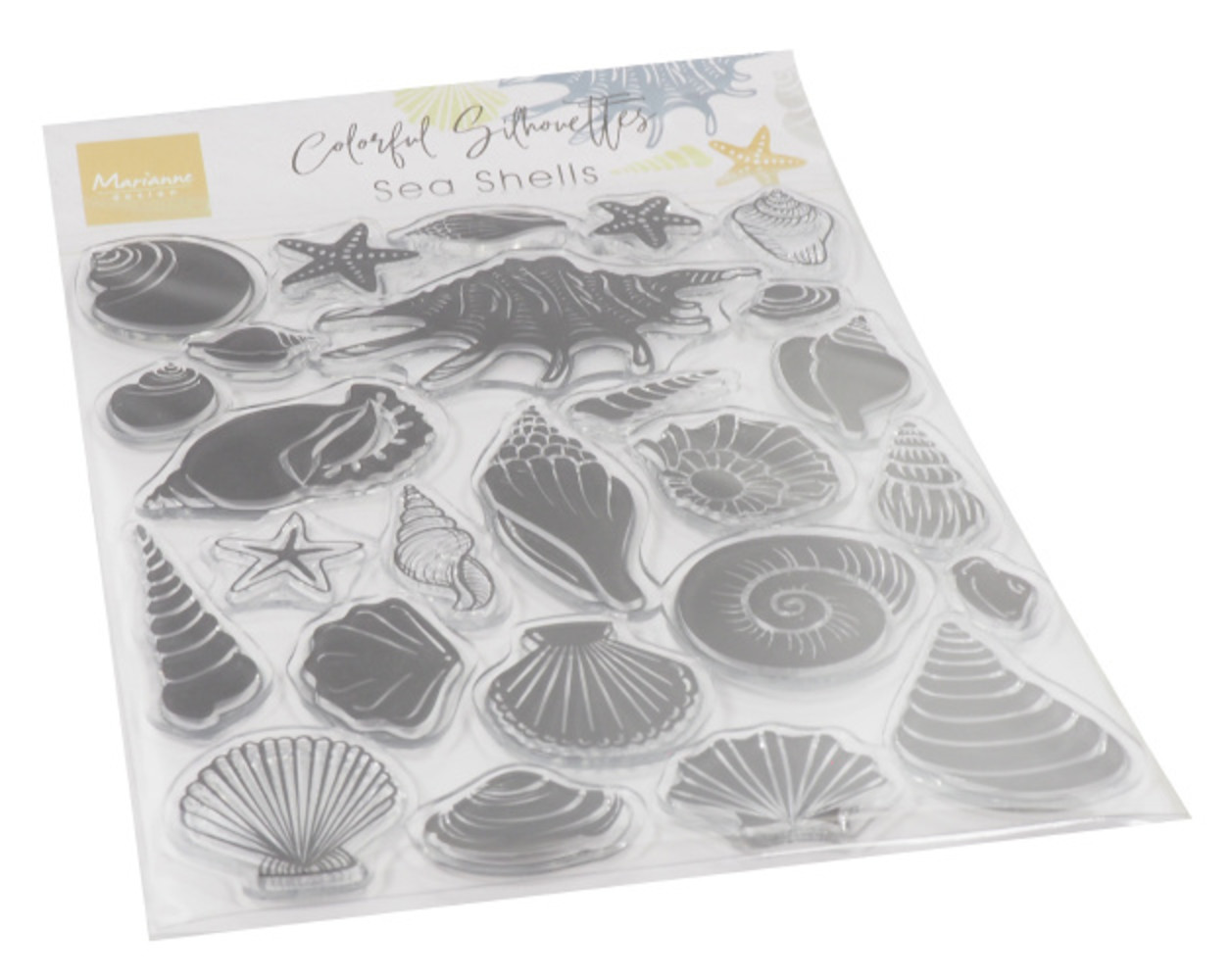 Marianne Design Clear Stamps Colorful Silhouettes Sea Shells (CS1061) (DISCONTINUED)