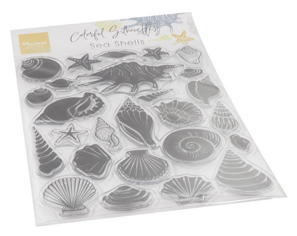 Marianne Design Clear Stamps Colorful Silhouettes Sea Shells (CS1061) (DISCONTINUED)