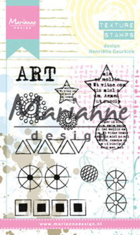Marianne Design Clear Stamps Henriette's Texture Art (MM1621) (DISCONTINUED)