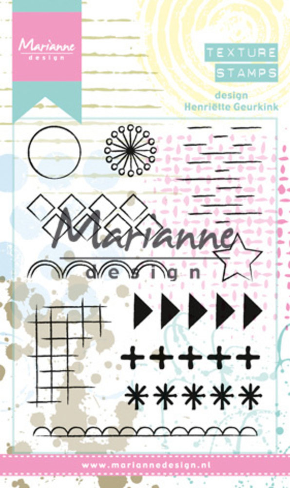 Marianne Design Clear Stamps Henriette's Texture Elements (MM1622) (DISCONTINUED)