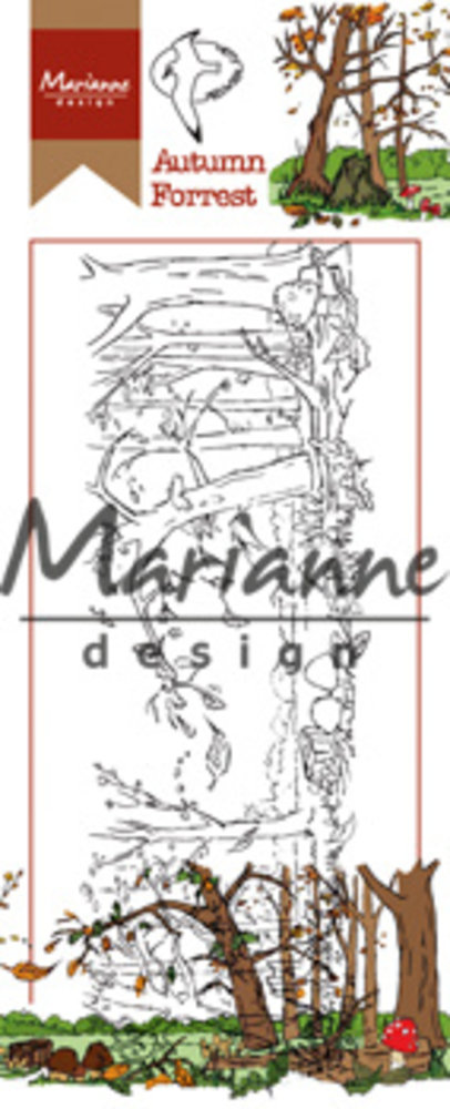 Marianne Design Clear Stamps Hetty's Border Forest (HT1636) (DISCONTINUED)