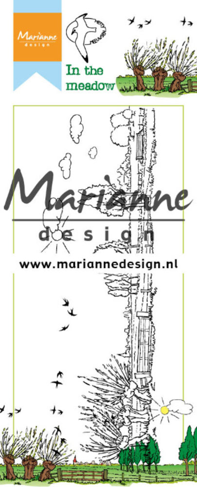 Marianne Design Clear Stamps Hetty's Border In the Meadow (HT1633) (DISCONTINUED)