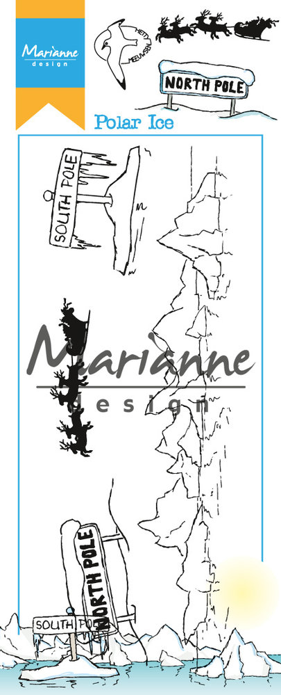 Marianne Design Clear Stamps Hetty's Border Polar Ice (HT1629) (DISCONTINUED) Marianne Design Clear Stamps Hetty's Border Polar Ice (HT1629) (DISCONTINUED)