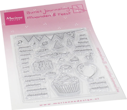 Marianne Design Clear Stamps Marjoleine's Bujo Maanden & Feest (MZ1907) (DISCONTINUED) Marianne Design Clear Stamps Marjoleine's Bujo Maanden & Feest (MZ1907) (DISCONTINUED)