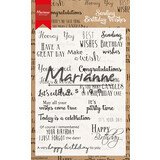 Marianne Design Clear Stamps Sending Birthday Wishes (CS0996) (DISCONTINUED)