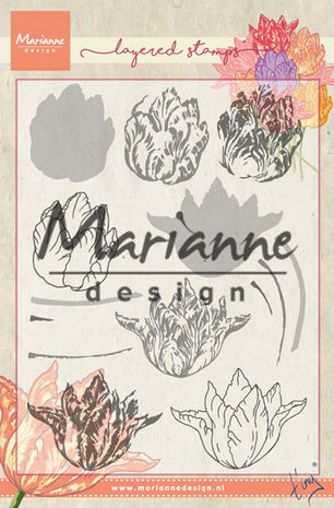 Marianne Design Clear Stamps Tiny's Layered Tulip (TC0852) (DISCONTINUED)