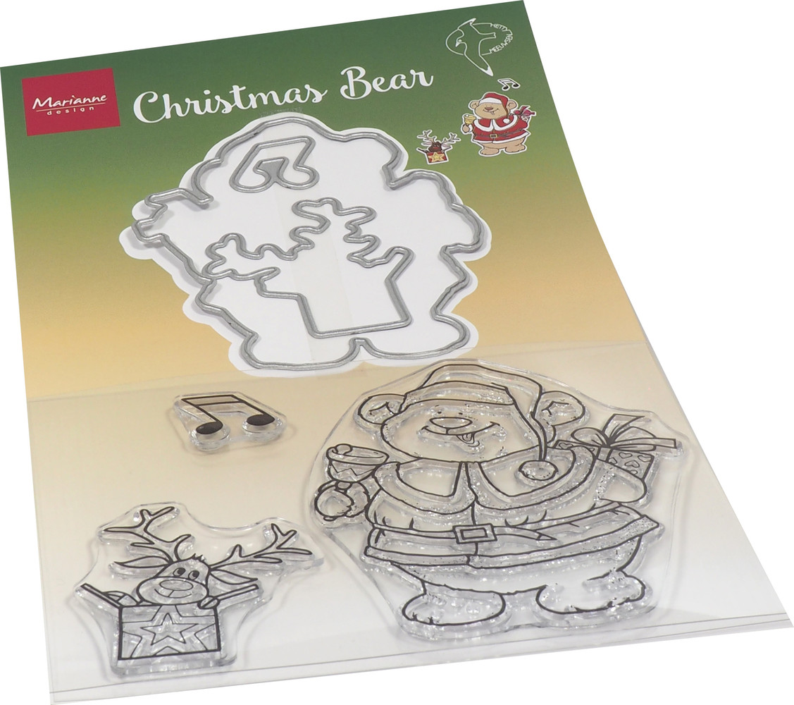 Marianne Design Stamp & Die Hetty's Christmas Bear (HT1658) (DISCONTINUED) Marianne Design Stamp & Die Hetty's Christmas Bear (HT1658) (DISCONTINUED)