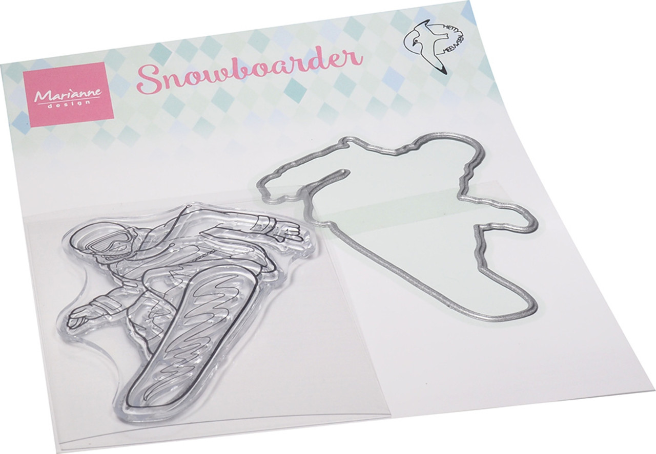 Marianne Design Stamp & Die Hetty's Snowboarder (HT1668) (DISCONTINUED) Marianne Design Stamp & Die Hetty's Snowboarder (HT1668) (DISCONTINUED)