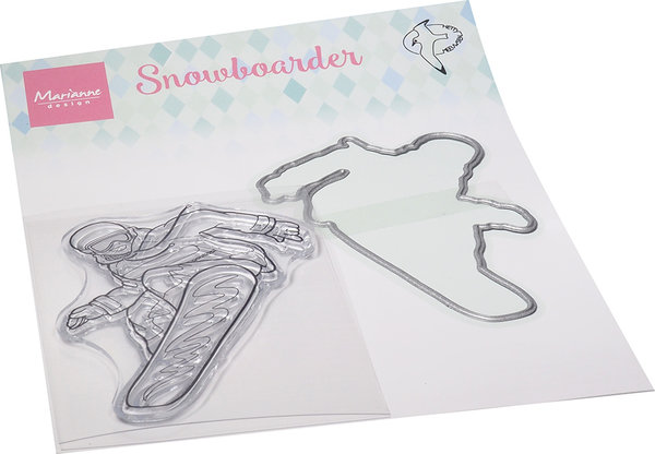 Marianne Design Stamp & Die Hetty's Snowboarder (HT1668) (DISCONTINUED) Marianne Design Stamp & Die Hetty's Snowboarder (HT1668) (DISCONTINUED)