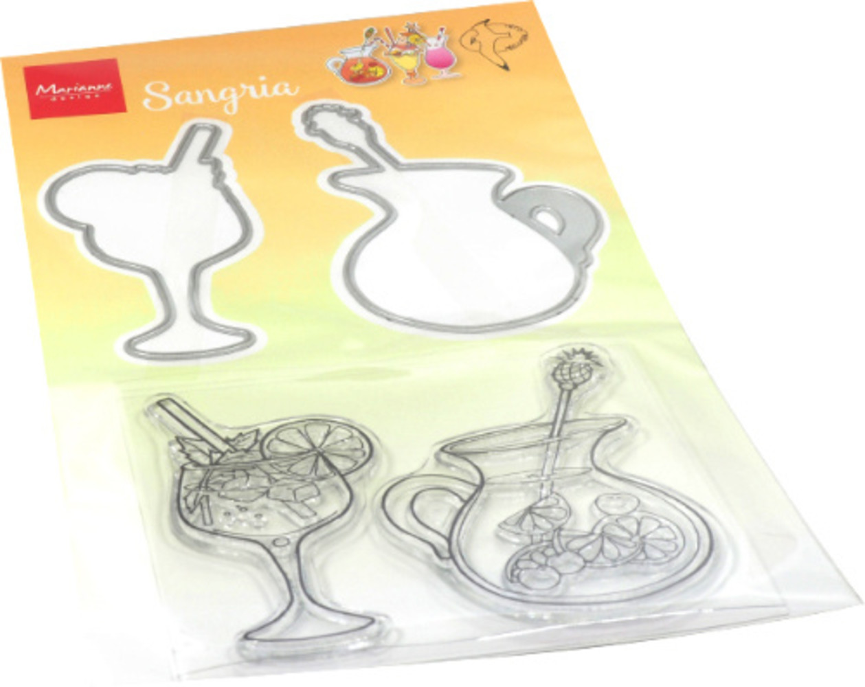 Marianne Design Stamp & Die Hetty's Summer Sangria (HT1655) (DISCONTINUED)