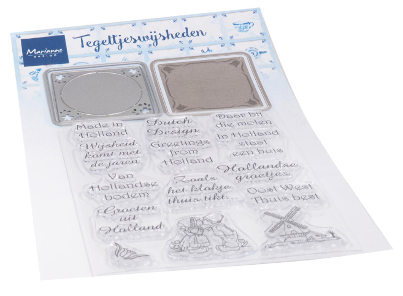 Marianne Design Stamp & Die Hetty's Tegeltjeswijsheden (CS1053) (DISCONTINUED) Marianne Design Stamp & Die Hetty's Tegeltjeswijsheden (CS1053) (DISCONTINUED)