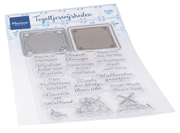 Marianne Design Stamp & Die Hetty's Tegeltjeswijsheden (CS1053) (DISCONTINUED) Marianne Design Stamp & Die Hetty's Tegeltjeswijsheden (CS1053) (DISCONTINUED)