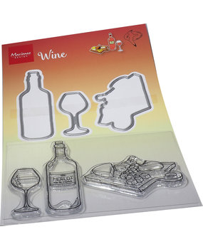 Marianne Design Stamp & Die Hetty's Wine (HT1665) (DISCONTINUED)