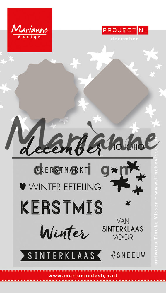 Marianne Design Stamp & Die Project NL December (PL1515) (DISCONTINUED)
