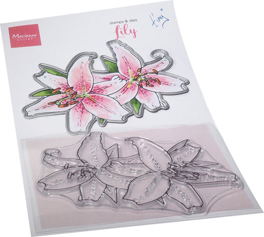 Marianne Design Stamp & Die Tiny's Flowers Lily (TC0890) (DISCONTINUED)