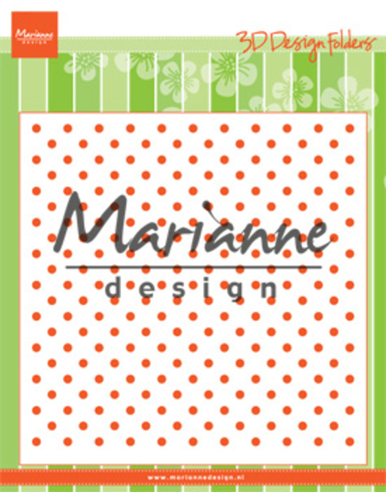 Marianne Design Design Folder 3D 6x6 Inch Polka Dots (DF3447) (DISCONTINUED)