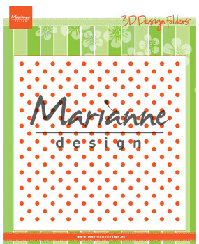 Marianne Design Design Folder 3D 6x6 Inch Polka Dots (DF3447) (DISCONTINUED)