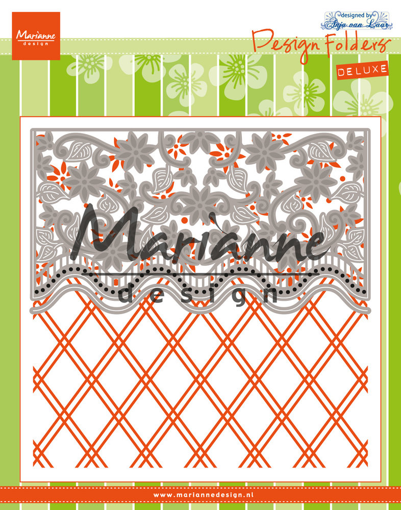 Marianne Design Design Folder Deluxe 6x6 Inch Anja's Flower Border (DF3444) (DISCONTINUED) Marianne Design Design Folder Deluxe 6x6 Inch Anja's Flower Border (DF3444) (DISCONTINUED)