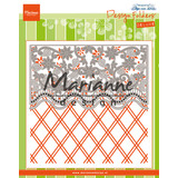 Marianne Design Design Folder Deluxe 6x6 Inch Anja's Flower Border (DF3444) (DISCONTINUED)