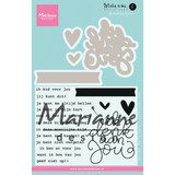 Marianne Design Maker Is Me Stamp & Die Ik Denk Aan Jou (KJ1727) (DISCONTINUED)