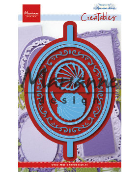 Marianne Design Creatables Anja's Vertical Folding Die Oval (LR0607) (DISCONTINUED) Marianne Design Creatables Anja's Vertical Folding Die Oval (LR0607) (DISCONTINUED)