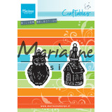 Marianne Design Craftables Tiny's Ornaments Church & Owl (CR1381) (DISCONTINUED)