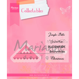 Marianne Design Collectables Stamp & Die Corner & Winter Sentiments (COL1342) (DISCONTINUED)