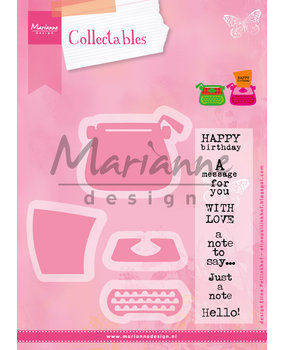 Marianne Design Collectables Stamp & Die Eline's Typewriter (COL1358) (DISCONTINUED) Marianne Design Collectables Stamp & Die Eline's Typewriter (COL1358) (DISCONTINUED)